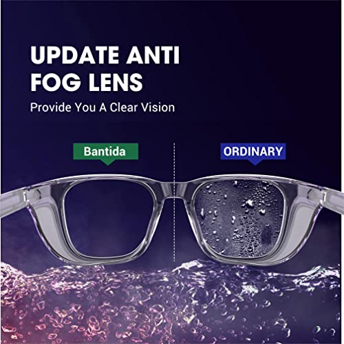 Safety Glasses Anti-Fog Eye Protection Blue Light Blocking Glasses for Women Men - color: Purple