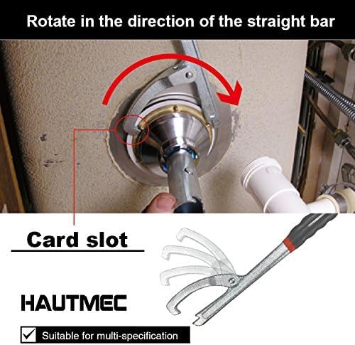 HAUTMEC Sink Drain Wrench Set,Sink Strainer Lock Nut Wrench & Long‑Reach Double Working End Basket Strainer Wrench for Kitchen Sink Basket Strainer,1100701 - color: Wrench Set