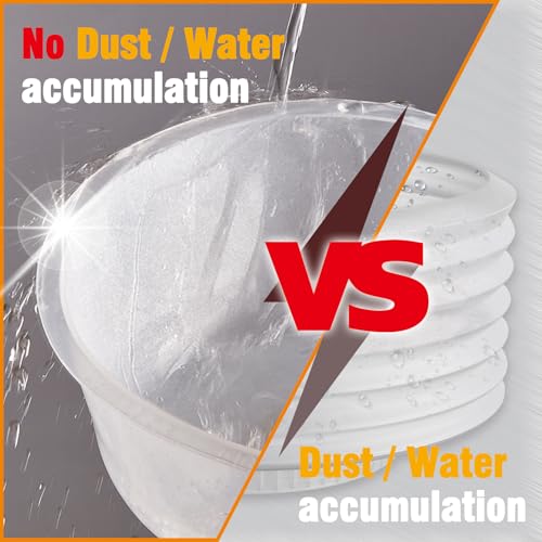KATA 4-1/4 Inch Hole Saw with Silicone Dust Bowl for Recessed Lighting | 4.25" Hole Saw with Clear Smooth Bowl Helps Catch Drywall Dust for Smaller Ceiling, Can Light, Vent and Wood Repair Cutouts - color: 4-1/4 Inch