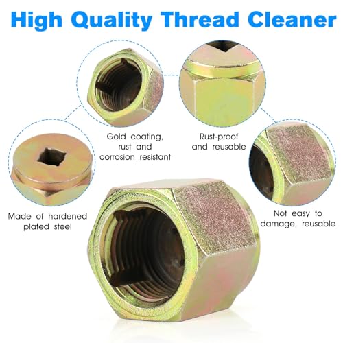05265 Faucet Thread Cleaner Tool,Outdoor Faucets Thread Cleaning and Repair Tool for Garden Hose Die,3/8" Socket Drive Hex Adapter,Hose Bib Repair Tool and Cleaner for Home Outdoor Faucet Repair