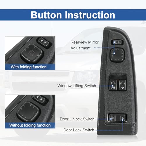Master Power Window Switch Compatible with 2003-2007 Chevrolet GMC - size: 15883318