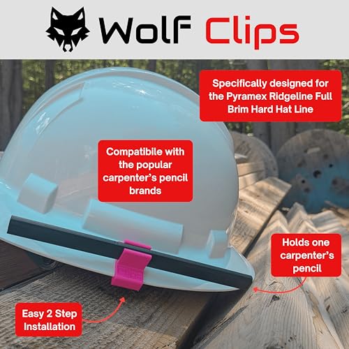 Pyramex Ridgeline Full Brim Parent - color: Pink, style: Carpenter's Pencil