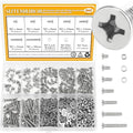 565 Pieces M3 Machine Screws Nuts Washers Set, Sutemribor M3 x 4/6/8/10/12/16/20mm Phillips Countersunk Head Machine Screws Nuts Washers Assortment Kit, 304 Stainless Steel, Fully Threaded - size: M3, style: Phillips Countersunk Head