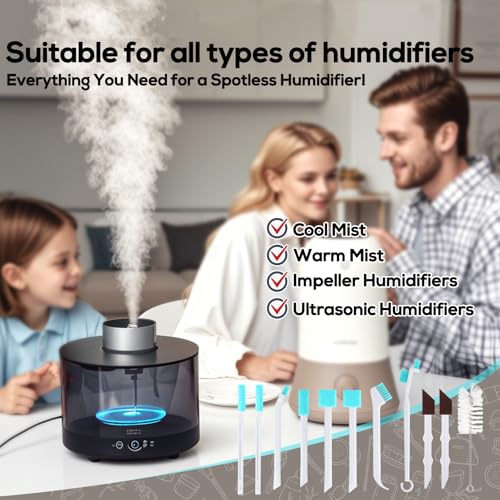 XANGNIER Humidifier Cleaner Brush Kits,11 Pcs - color: Multicolor