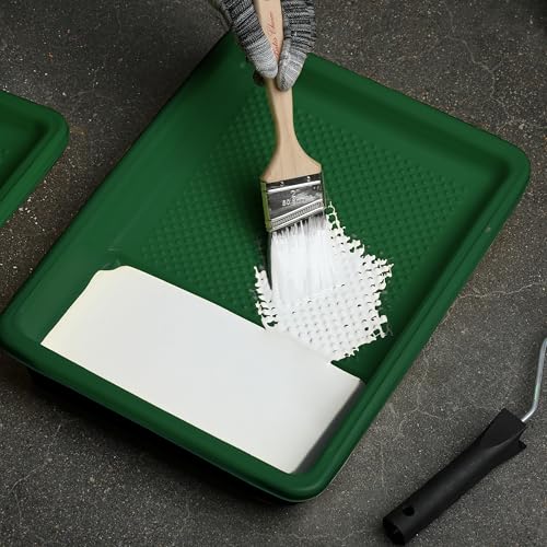 Bates- Paint Tray Liner, 9 Inch, 10 pcs, Green Paint Pans Trays, Plastic Paint Tray, Roller Tray Liners - color: Green, size: 10 Pack 9 Inch