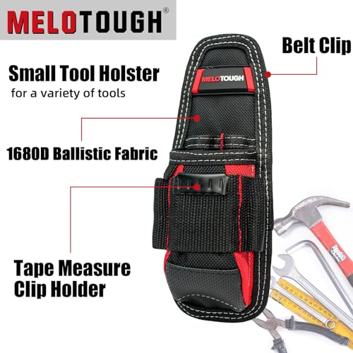 MELOTOUGH Small Tool Pouch Electrican Clip on Tool Pouch,Tool Belt Pouch with Belt Holster Mini Electrican Tool Holder with Sanp Clip