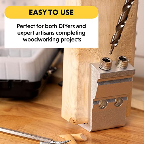 General Tools Woodworking Pocket Hole Jig Kit - All-In-One Aluminum Pocket System with Carrying Case - style: 76 pcs. Jig Kit