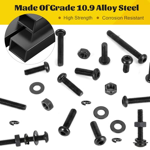 1080PCS M3 Button Screws Assortment Kit, M3x6/8/10/12/16/20/25/30 mm - size: M3 1080pcs