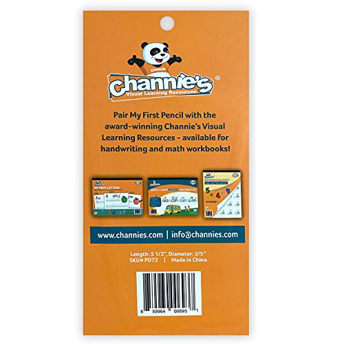 Channie's My First Pencil, Easy-to-Hold Jumbo Pencils for Preschoolers, Kindergarteners & 1st Graders, Brown Wooden 2B Fat Pencils for Kids Ages 3-7, 2 Pack (5 Each) + Sharpener - style: Easy to Hold Wooden Lead 2B Graphite Pre-Sharpened Pencils