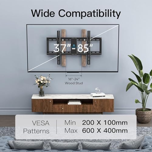 PERLESMITH Tilting TV Wall Mount for 37–85 inch TVs up to 132 lbs - size: 37-85" Tilt TV Wall Mount