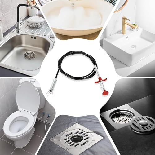 Drain Snake,33 inch Flexible Claw Grabber Tool,Drain Clog Remover - Snake Drain Hair Removal Tool for Home Sink, Bathroom Tub,Drain, Toilet, Tight Spaces - style: 33 in