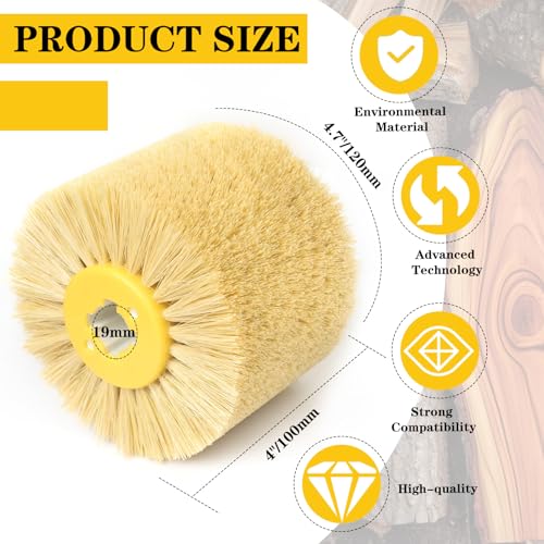 Shinboc 4.7x4 Inch Surface Conditioning Tool, Sisal Abrasive Drawing Wheel - style: Sisal Abrasive