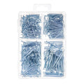 450pcs Small Nail Assortment Kit, 450 Small Nails, Silver Round Head Dual Head Finishing Nails for Hanging Pictures, Wall Nails, Pin Nails - style: 450pcs-4sizes