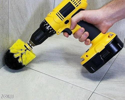3 Pcs Drill Brush Attachments for Cleaning, Nylon 2/3.5/4 in Heads