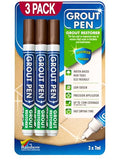 Grout Pen Brown Tile Grout Paint Marker - Narrow 5mm Tip (7mL) - 3 Pack - style: Brown