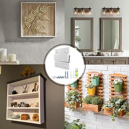French Cleat Picture Hanger, Aluminum Z Hanger Interlocking Wall Mounting Bracket Hardware Kit Z Clips for Hanging Wall Painting, Mirrors, Panels, Artwork, Cabinet, Whiteboard (2inch-6Pairs) - size: 2inch-6Pairs, style: Standard thick