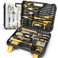 199 Piece Tool Kit for Home,General Household/Auto Repair Tool Set,Basic Hand Tool Kit with Socket Wrench,Tool Box Case for Men,Perfect for Diyer Handyman Homeowner - color: Black and Yellow