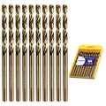 7/32 Inch Cobalt Drill Bits 10Pcs - HPHOPE M35 HSS Metal Twist Drill Bits Set, Jobber Drill Bits Length and Straight Shank, Suitable for Drilling in Hard Metal, Stainless Steel, Cast Iron - size: 7/32-inch, 10Pcs