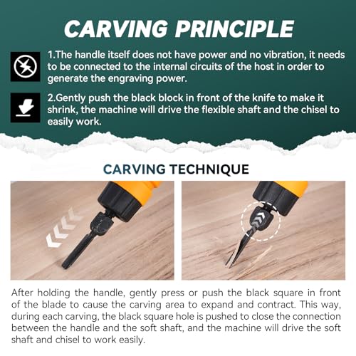 Electric Wood Chisel Hanging Mill Grinding Woodworking Carver Pedal Control Engraving Machine Wood Chisel Carving Machine with Handle 5 Blades + Foot Control Pedal (110V) (110V) - size: 110V