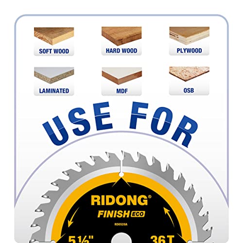 5-1/2 Inch 36 Tooth ATB Framing Circular Saw Blade, Cordless Trim Saw Blade with 5/8-Inch Arbor(5 Packs) - size: 5-1/2" 36T (5 packs)