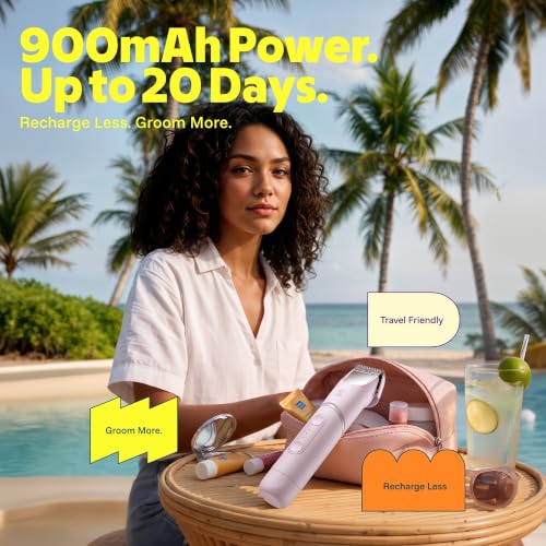SpinDuo 2 in 1 Electric Bikini Trimmer for Women,180°Rotating Head - color: Purple