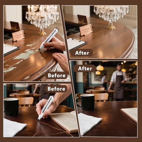 Furniture Repair Kit Wood Markers - 13 Markers & Wax Sticks with Sharpener
