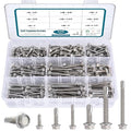 SATANTECH #8#10#14 Self Drilling Screws Assortment Kit,410 Stainless Steel Self Tapping Sheet Metal Screws Hex Washer Head,370Pcs Self Tapping Screws for Metal Wood Plastic,1/2" 3/4" 1" 1-1/2" 2"