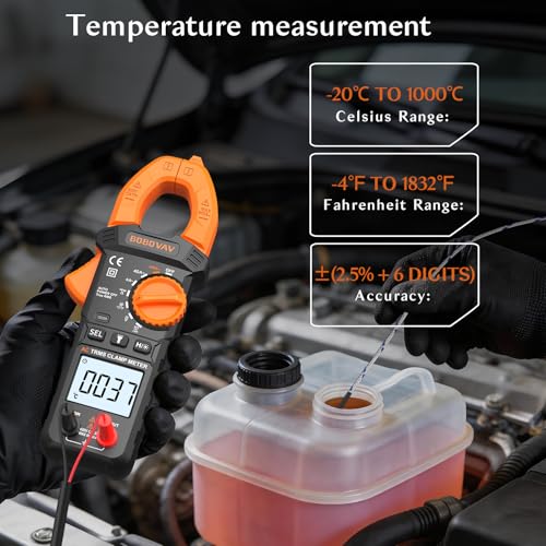 Digital Amp Clamp Meter Multimeter 4000 Counts,600A, AC/DC Voltage