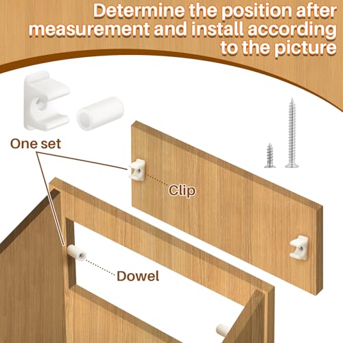 Juexica 4 Pairs False Cabinet Front Clip False Drawer Clips, White - color: White