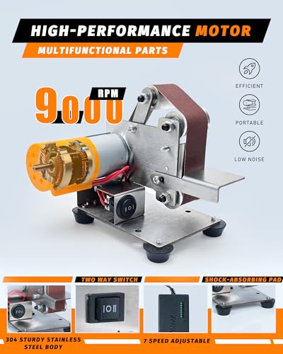 Mini Belt Sander, Electric Small Sander Knife Sharpener, 5.0''x 6.9''x5.5'' - size: 5.0''x 6.9''x5.5''