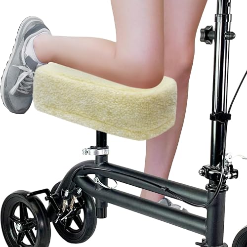 SPRING SEAON Knee Scooter Cushion Pad Cover for Adults, Beige - color: Beige
