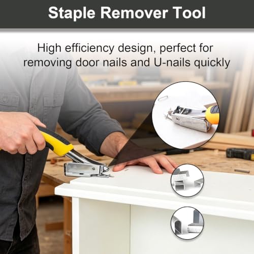 3-Piece Heavy Duty Upholstery Staple Remover Tool Set, Nail Puller Plier, Tack Lifter, Fastener Remover for Carpet,Furniture,Floor,Photo Frame,Wooden - color: 3 Pcs