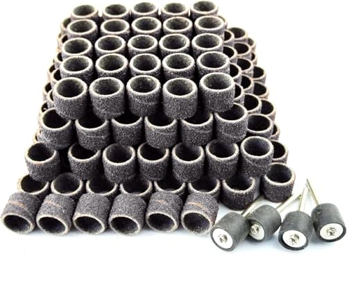 Merryland 184 Pack Sanding Drum 1/2 inch 80 Grit Drum Sander for Dremel - size: 80# 1/2" Sanding Band 184pcs