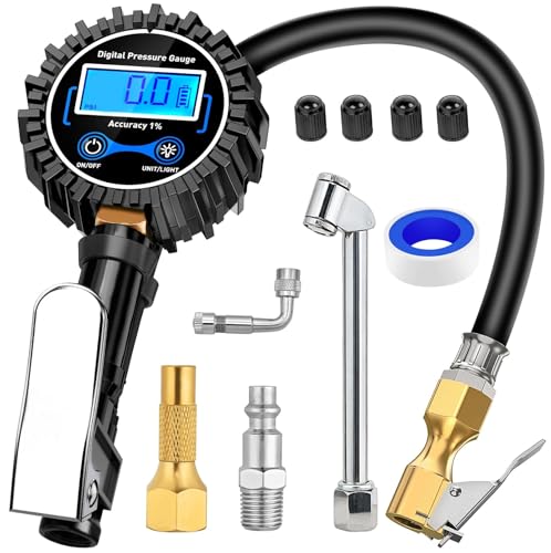 Nilight Tire Inflator with Digital Pressure Gauge 250PSI Heavy Duty - color: Tire Pressure Gauge Style 3