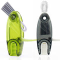4 in 1 Cup Lid Cleaning Brush Set Multifunctional Bottle Brush Cleaner Tiny Bottle Cup Lid Brush Straw Cleaner Tools Mini Silicone Bottle Cup-Holder Cleaner with Hook Remover Green+Grey - style: 1pc Green 1pc Grey 4in1