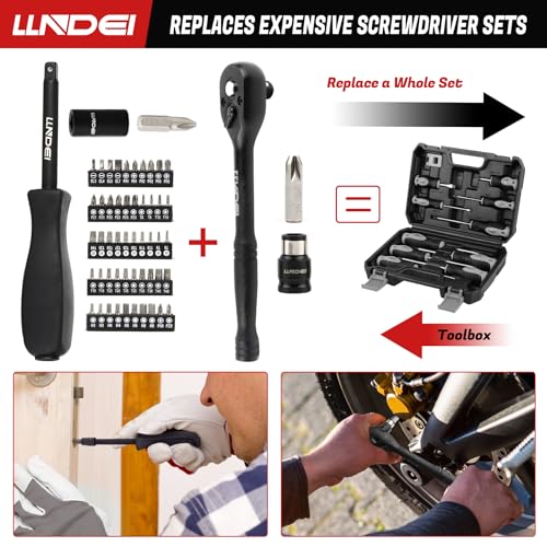 LLNDEI 1/4 & 3/8" Drive Impact Socket Set 186Pcs SAE/Metric - size: 186-Piece 1/4" & 3/8" Drive Socket Set