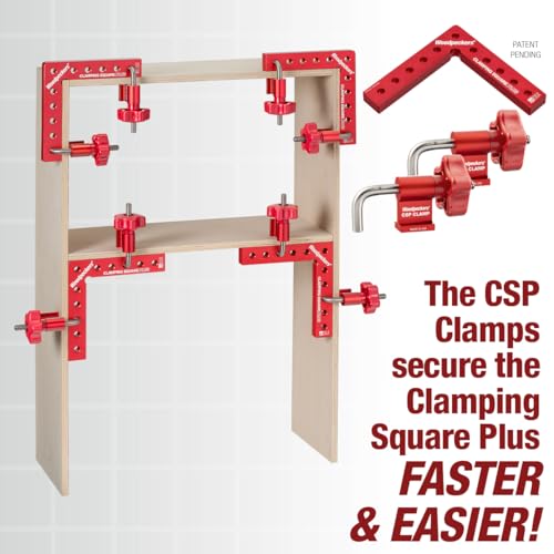Woodpeckers Clamping Squares Plus, 8 Pack CSP Squares, 6.75 Inch Long Aluminum 90-Degree Corner Clamps for Woodworking, USA Made - style: CSP Squares - 8pk