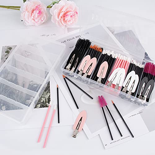 clear visible plastic storage box cosmetic tools storage box makeup tools fishing tackle accessory box organizer jewelry screws hardware accessories organizer box (2Pack) - size: 2Pack