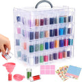 Willinglong 4 Tier Diamond Art Storage Containers with 208 Grids, Pink - color: Pink, size: 4 Tier