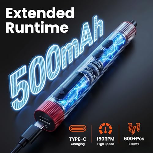 3.7V Mini Electric Screwdriver 52in1 Kit for Phone Laptop - color: 52-in-1-red