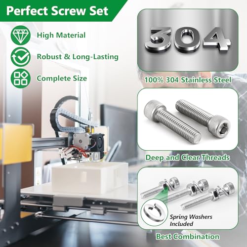 820Pcs Screw Assortment Kit, M2-M4 Stainless Steel Hex Socket Cap Bolts - size: SS M2 M3 M4 820pcs 3