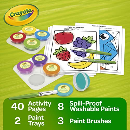 Crayola Spill Proof Paint Set (8ct), Washable Toddler Paint Kit - size: 1 Count (Pack of 1), style: Spill Proof Paints