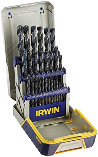 IRWIN Tools Black Oxide Metal Index Drill Bit Set with Case, 29-Piece (3018004) - size: 29pc Pro Case, style: Black Oxide