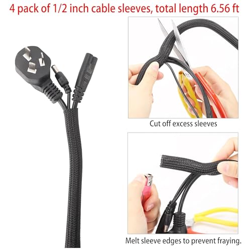 NORIX Cable Management Kit, 600 PCS Cord Organizer Set for Desk, TV & PC