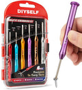DIYSELF Small Screwdriver Set with Case, 6PCS Magnetic Eyeglass Repair Kit - color: Multicolor