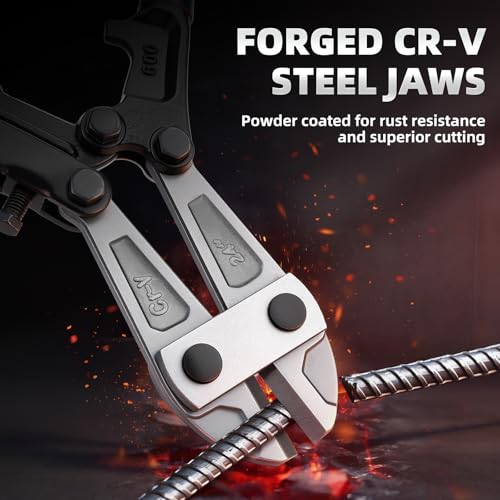 GRENPRO 24 Inch Heavy Duty Bolt Cutter, Chrome Vanadium, Anti-Slip Handle - style: 24" Bolt Cutter