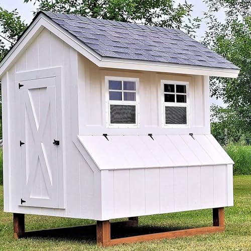 2 Pack Shed Windows, Chicken Coop Windows, 12" x 18" White - color: White, size: 12" x 18"