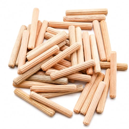 48Pcs 6mm x 40mm / 1/4 Inch x 1.57 Inch Wooden Dowel Pin - size: 6 x 40mm