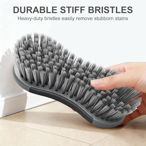 SetSail Multi-Purpose Scrub Brush of 2 Pack, Black Grey - color: Black Grey
