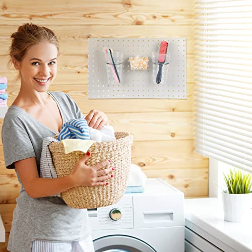 Yookeer 20 Pcs Pegboard Bins and Cups Accessories with Hooks, Clear - color: Clear